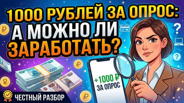 1000 рублей за опрос - можно ли заработать